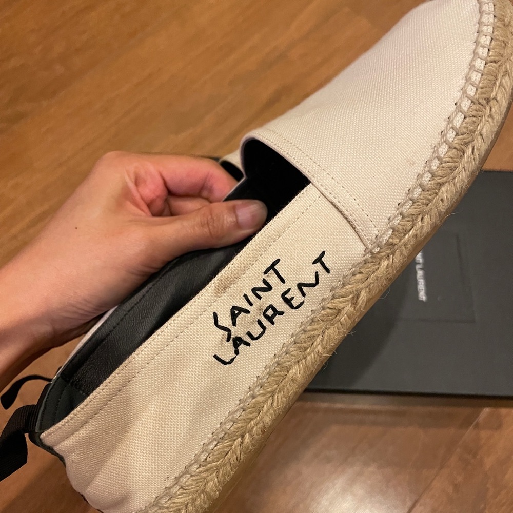 SAINT LAURENT EMBROIDERED ESPADRILLES IN CANVAS